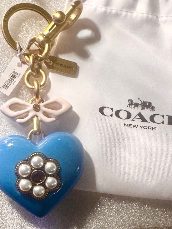 Coach Accessories - Coach Blue Heart Bag Charm. #CBH12